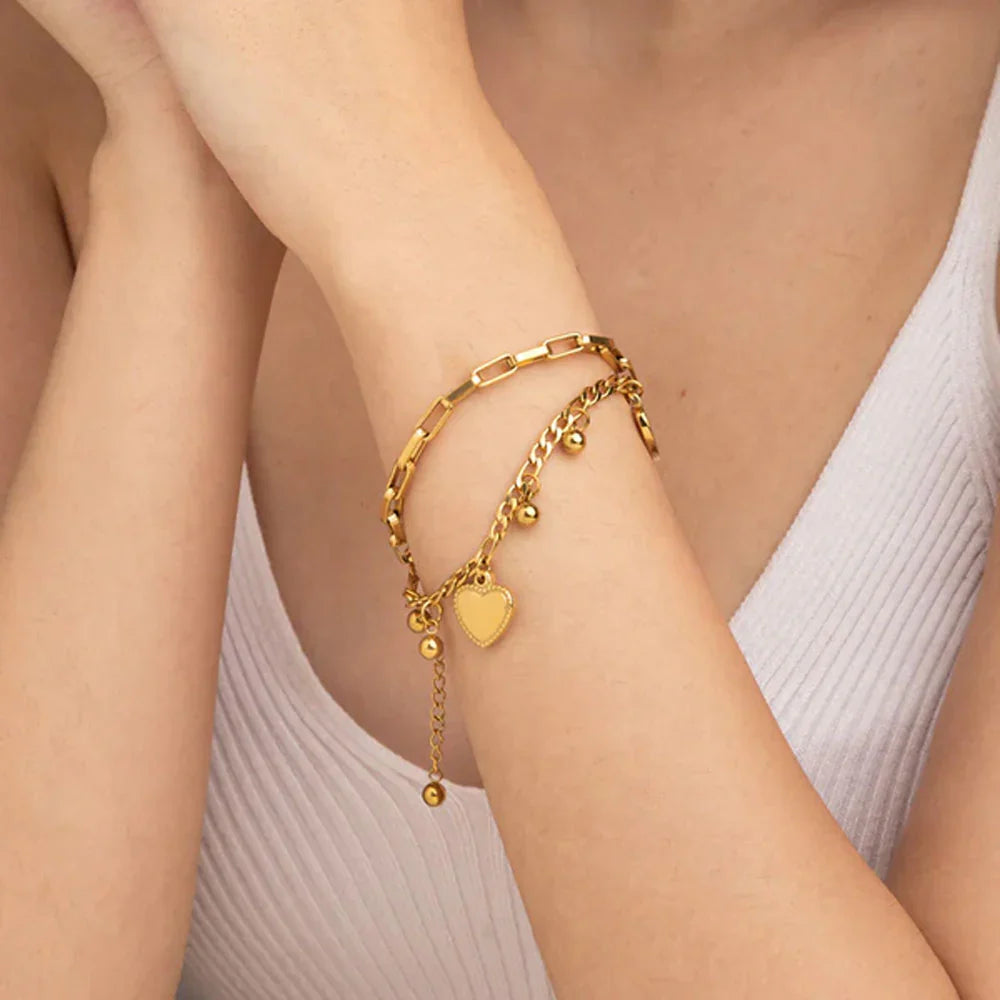 Hearts All-Over Bracelet — Gold