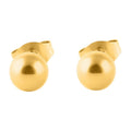 Ball Stud Earrings — 18k Gold — white background