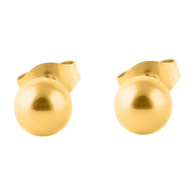 Ball Stud Earrings — 18k Gold