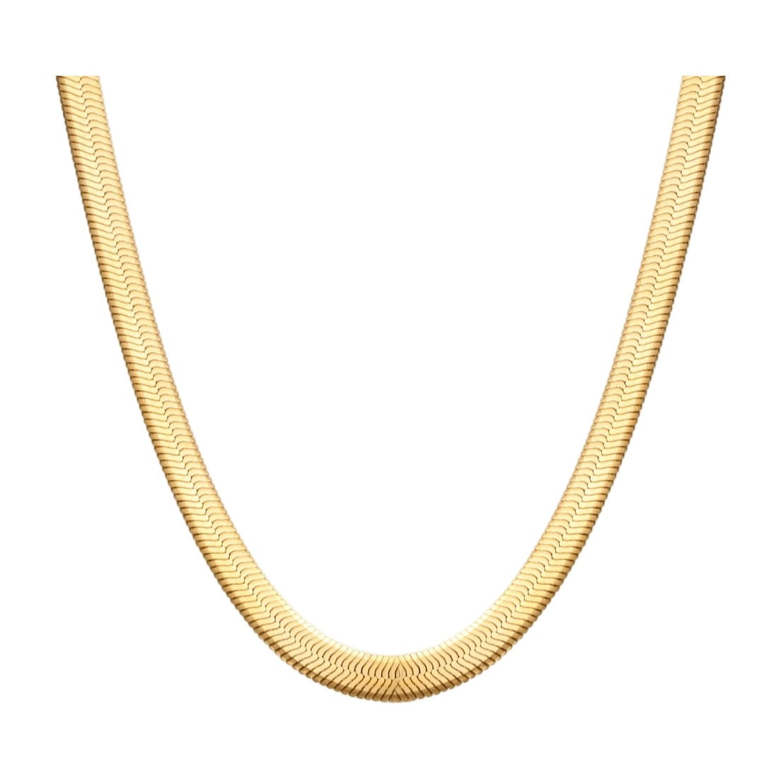 Snake Gold Necklace — 18k Gold — white background