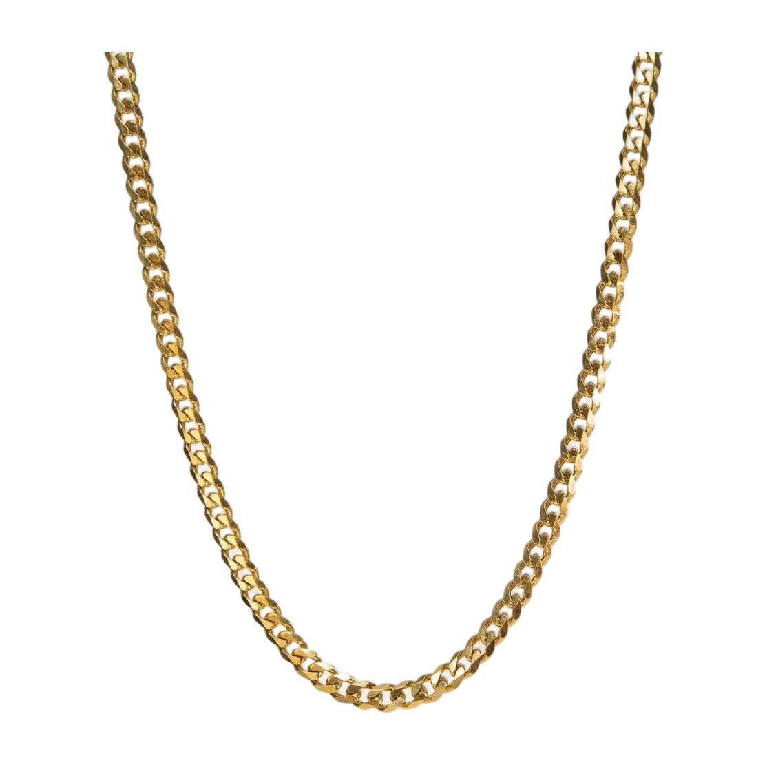 Selenza Chain Cubana Necklace — 18k Gold — white background