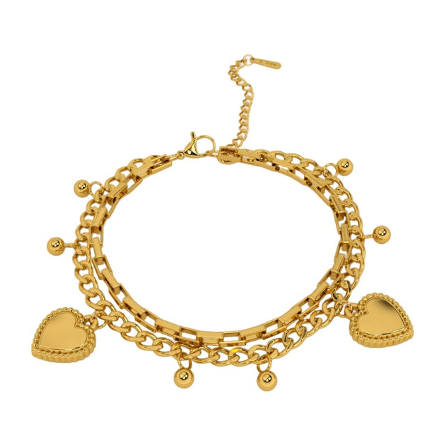 Hearts All-Over Bracelet — Gold