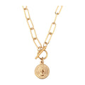 London Cents Necklace — 18k Gold — white background