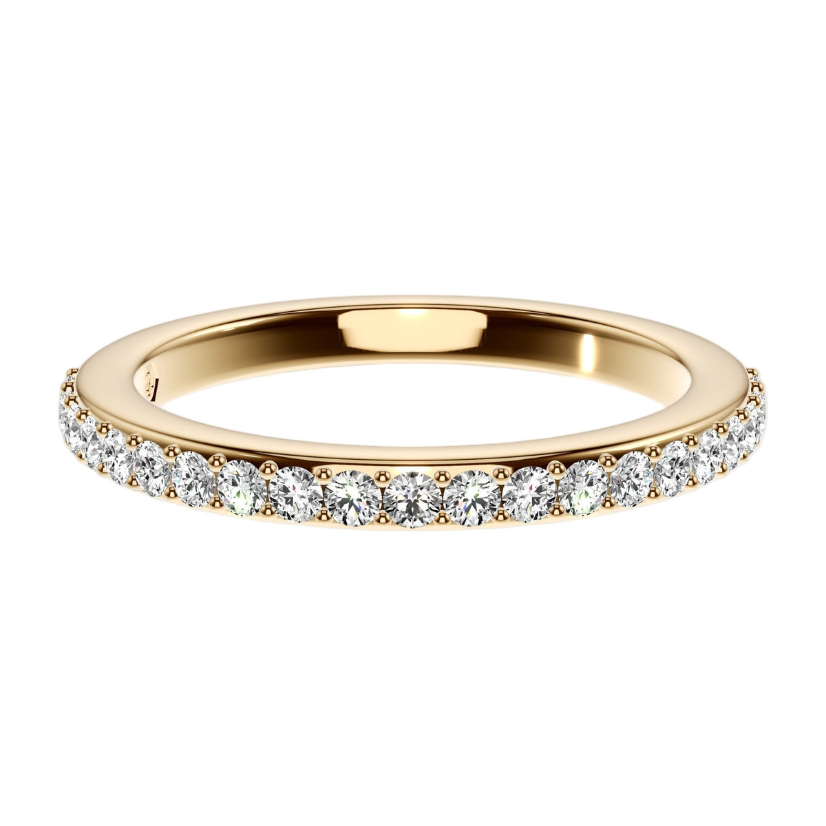 Petite Pavé Eternity Band — Gold — white background