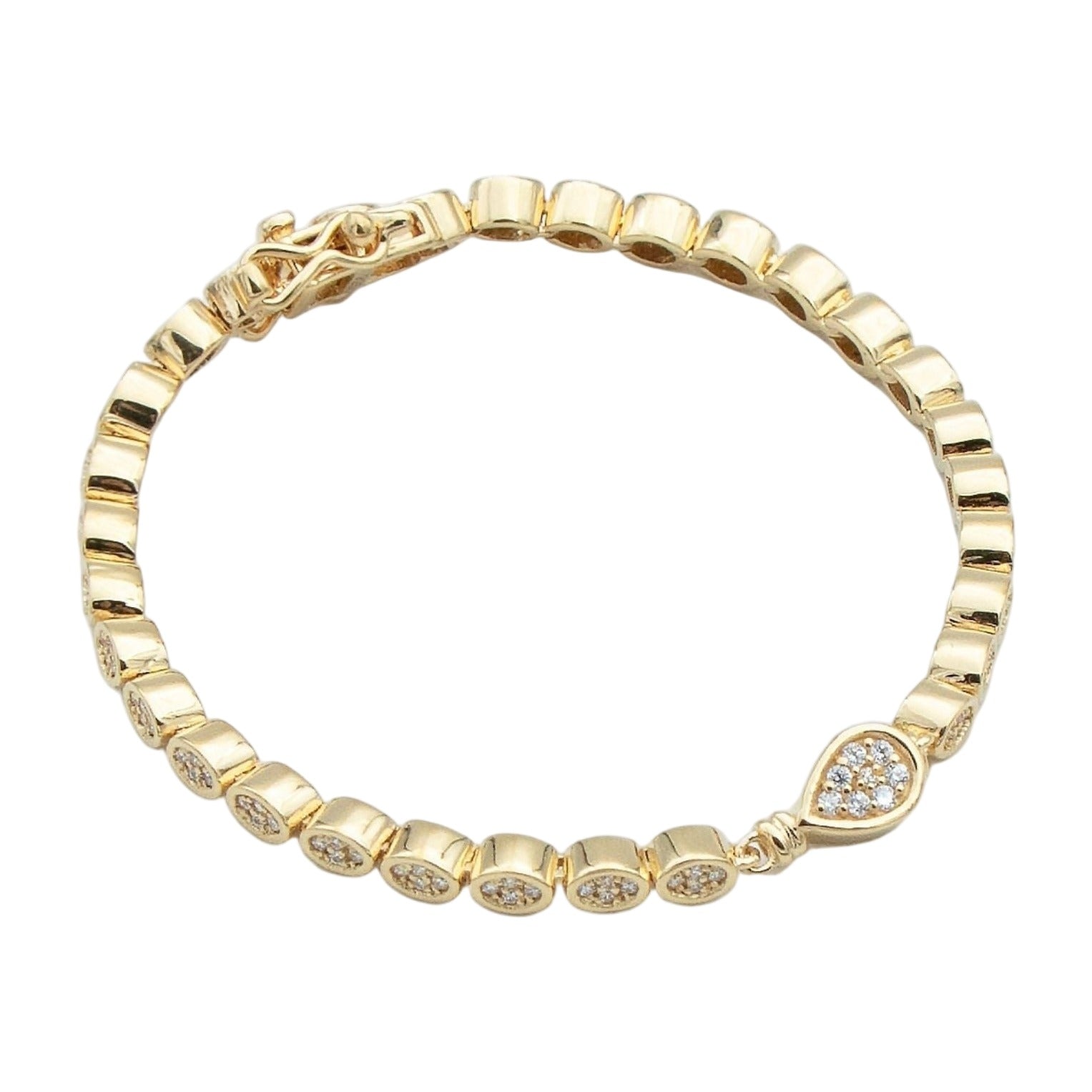Padel Racket Bracelet — Gold — white background