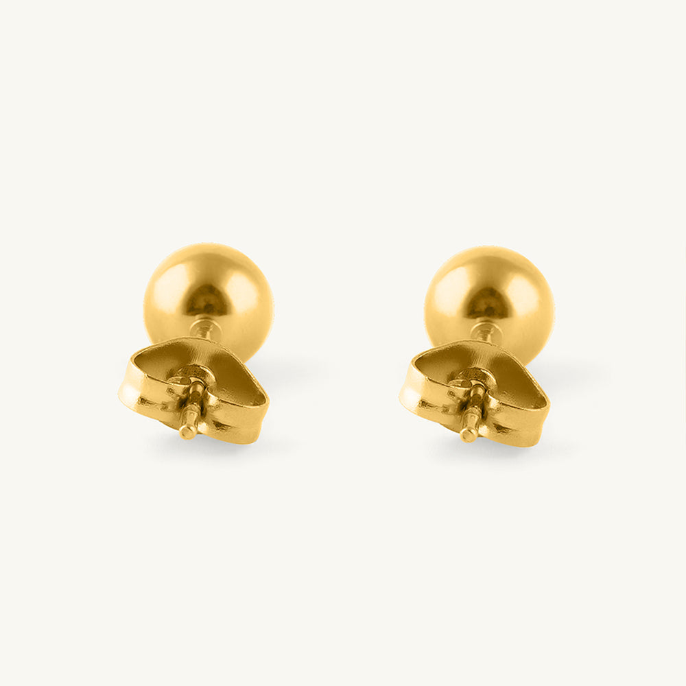 Ball Stud Earrings — 18k Gold