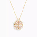 Lucky Clover Heart Necklace — 18k Gold