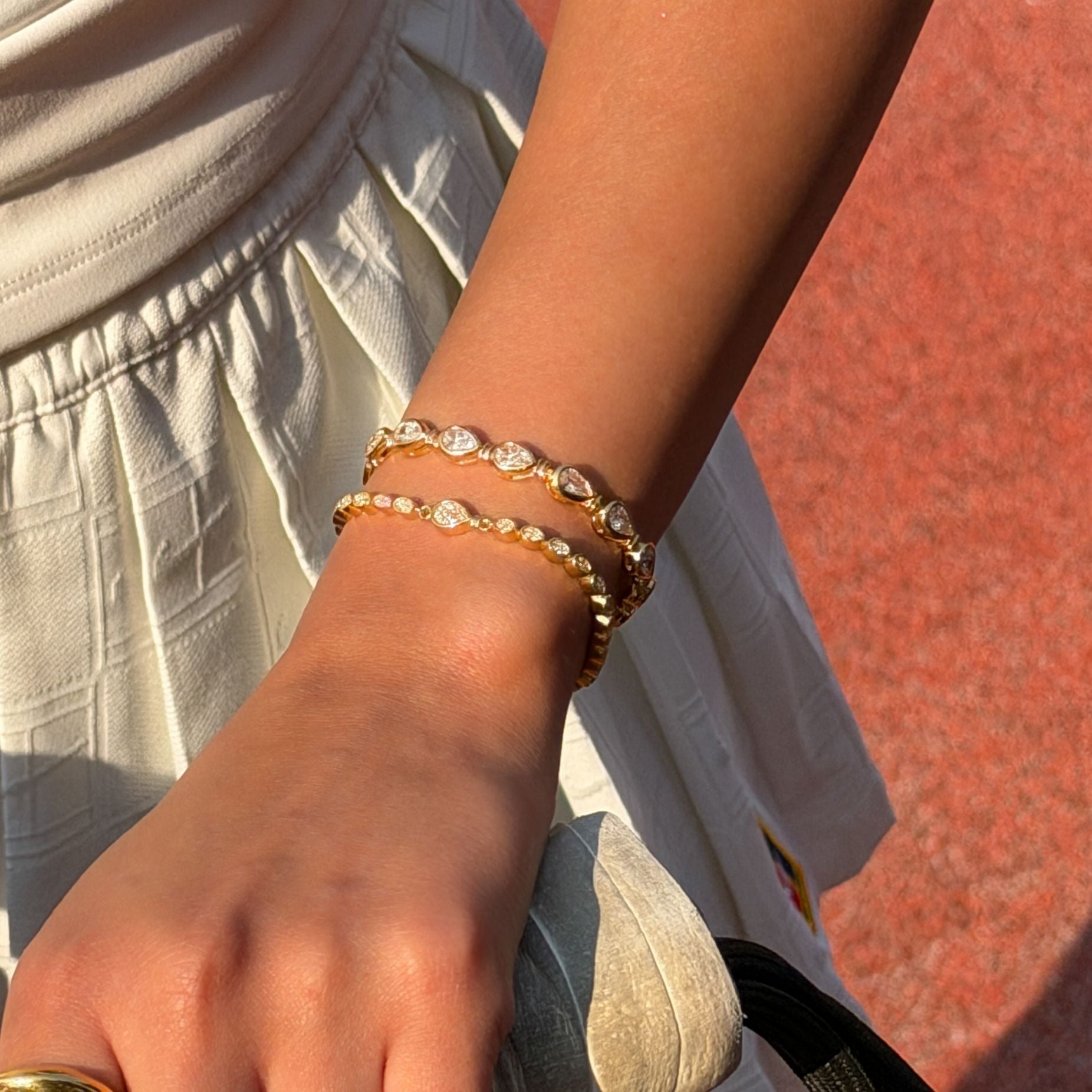 Padel Racket Bracelet — Gold