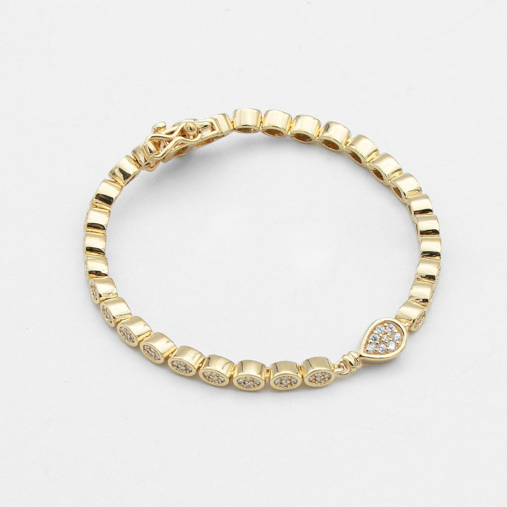 Padel Racket Bracelet — Gold