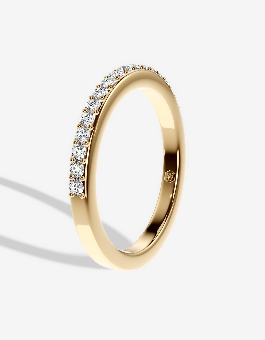 Petite Pavé Eternity Band — Gold