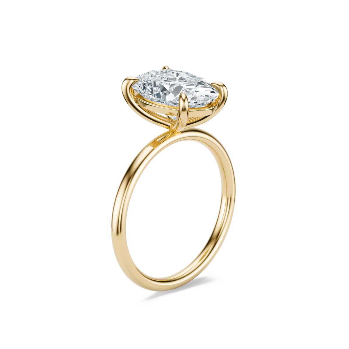 Harper Solitaire Ring — Gold