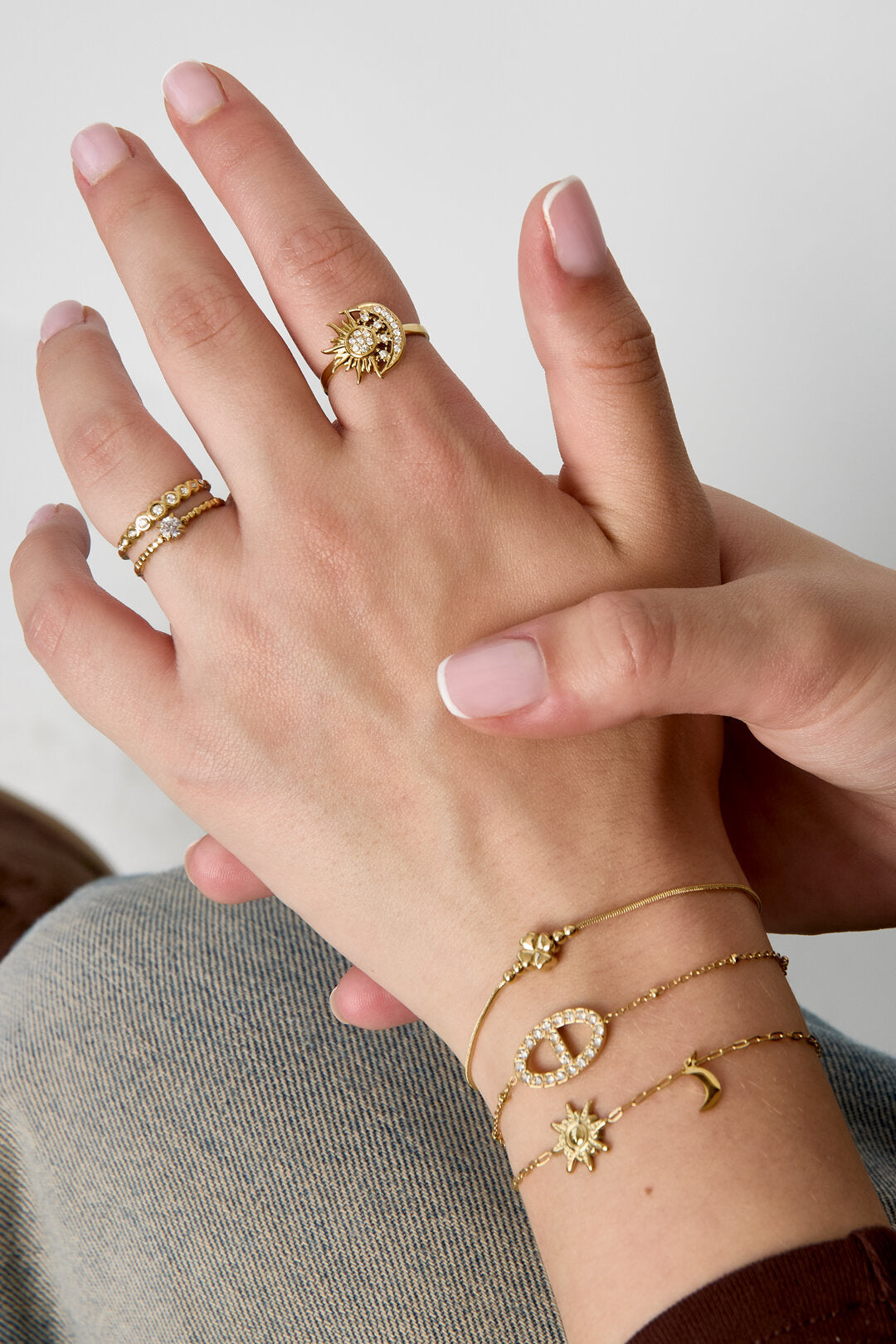 Eclipse Adjustable Ring — Gold