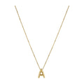 Initial Letter Bold Necklace — 18k Gold — white background
