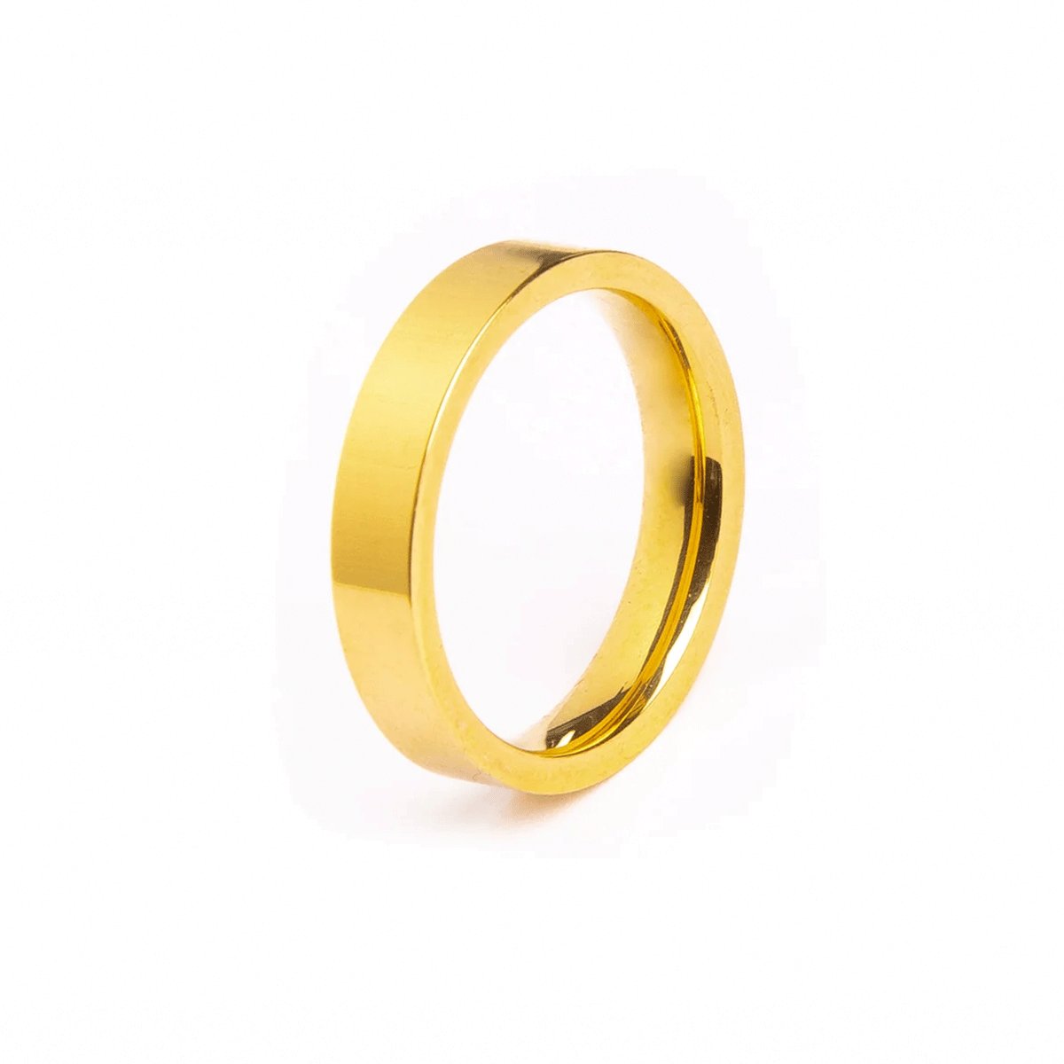 Band Ring Square Anatômica — 18k Gold