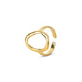 Abstrato Contorno Orgânico Ring — 18k Gold