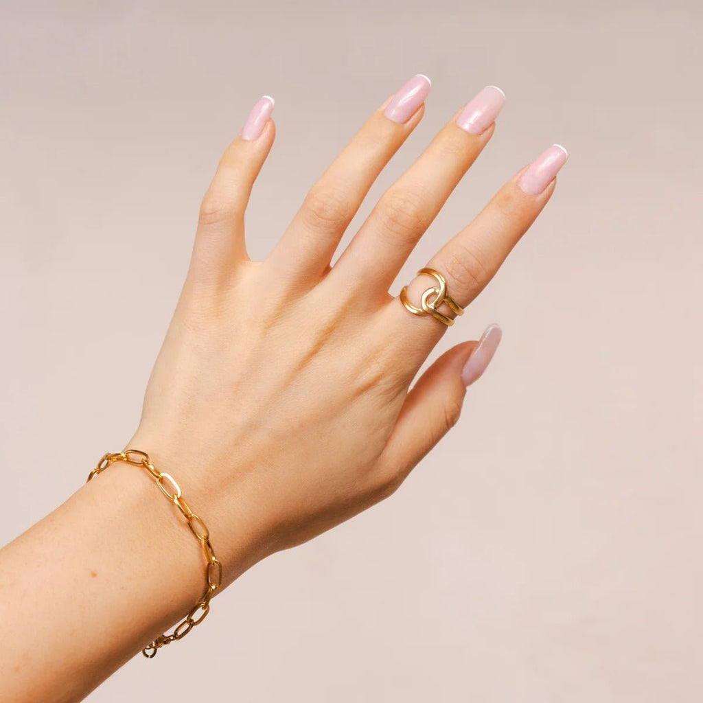 Abstrato Link Adjustable Ring — 18k Gold