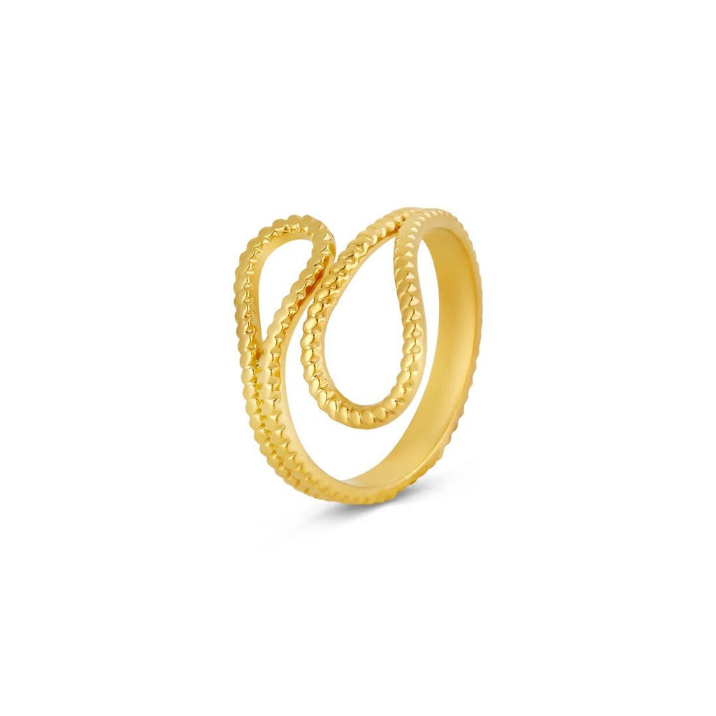 Ava Abstract Adjustable Ring — 18k Gold