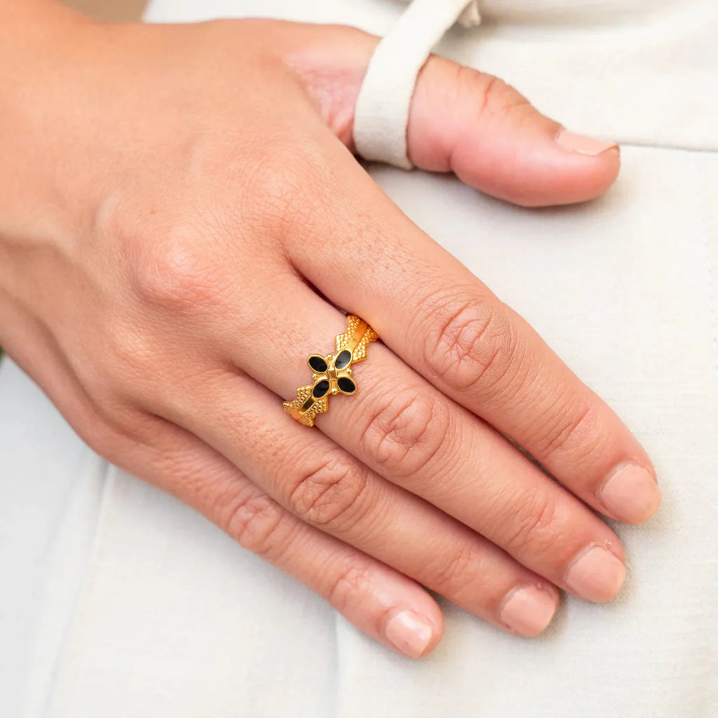 Adjustable Blossom Ring — 18k Gold