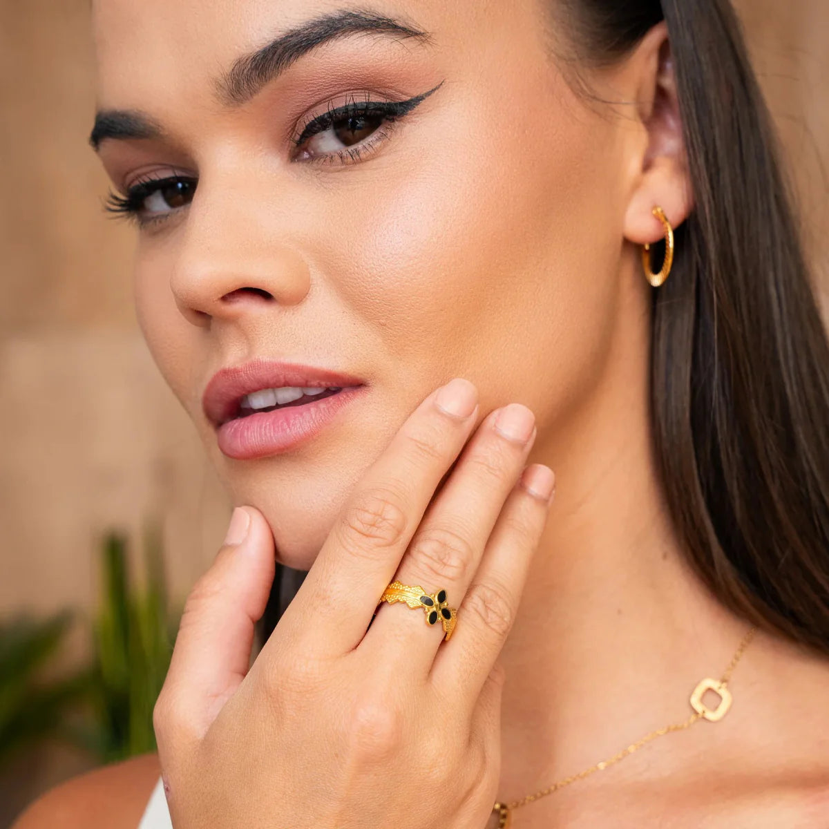 Adjustable Blossom Ring — 18k Gold