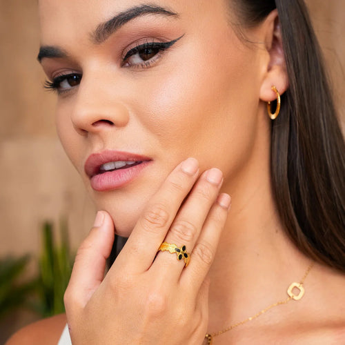 Adjustable Blossom Ring — 18k Gold