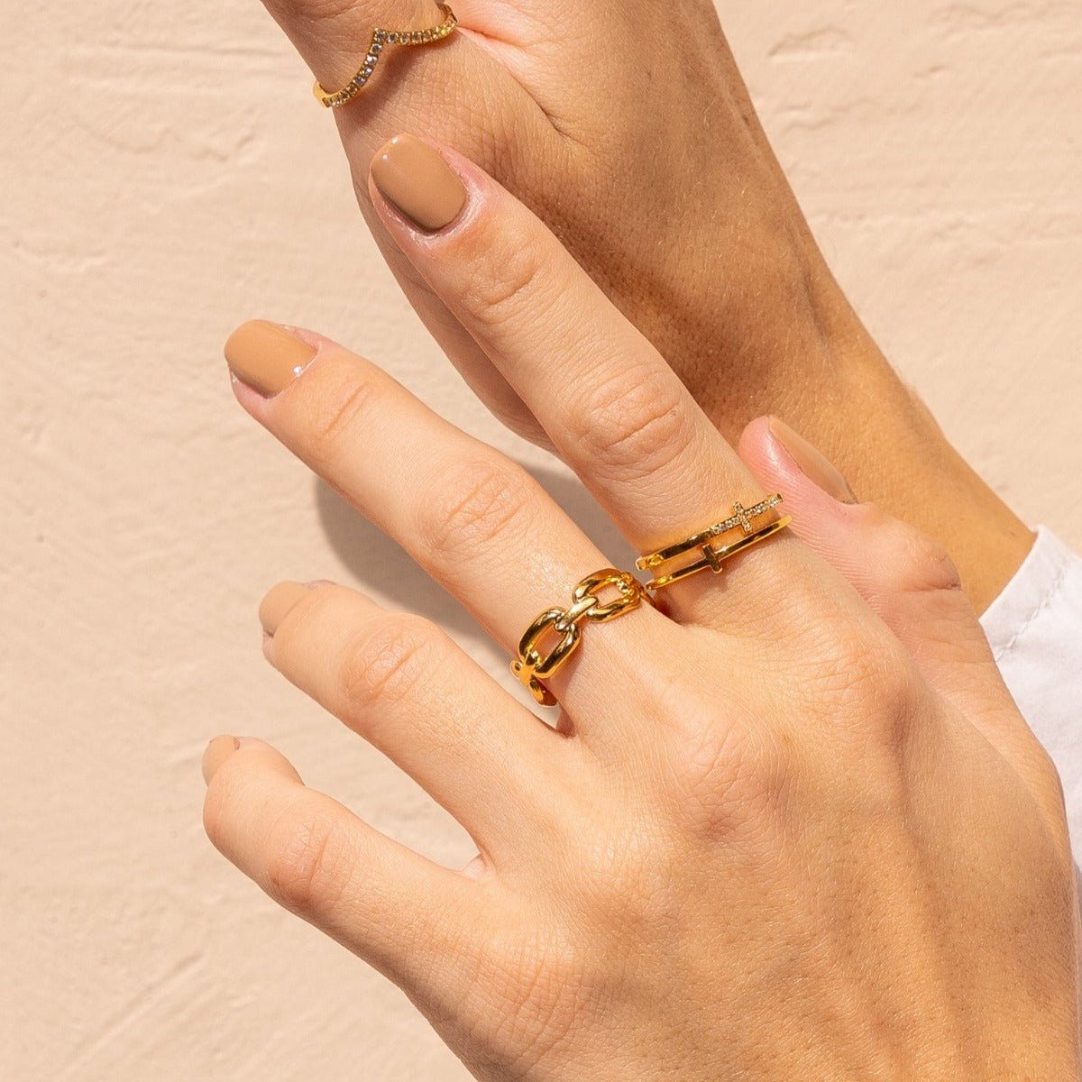 Adjustable Link Ring — 18k Gold