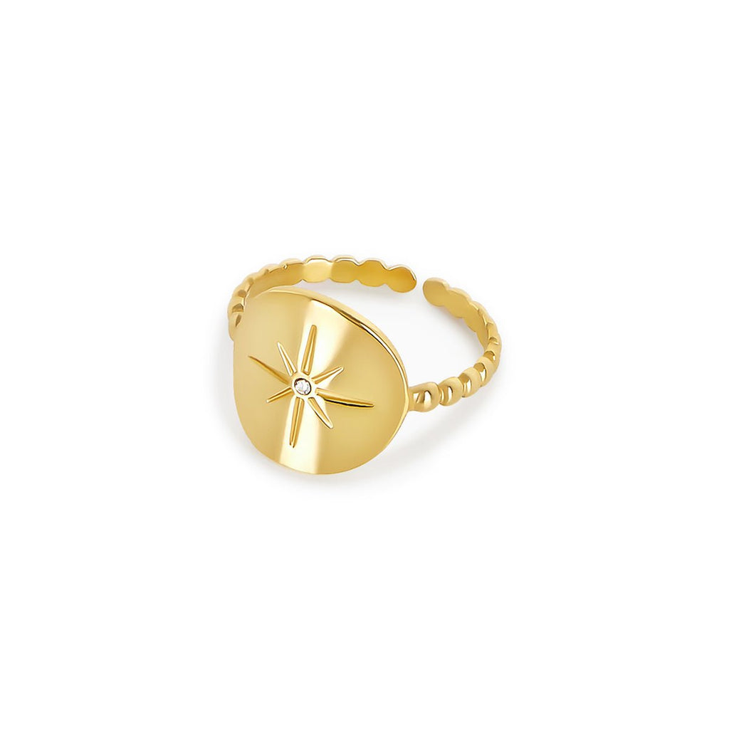 Adjustable Star Náutica Ring — 18k Gold