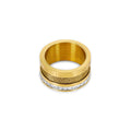 Wire & Crystal Ring — 18k Gold