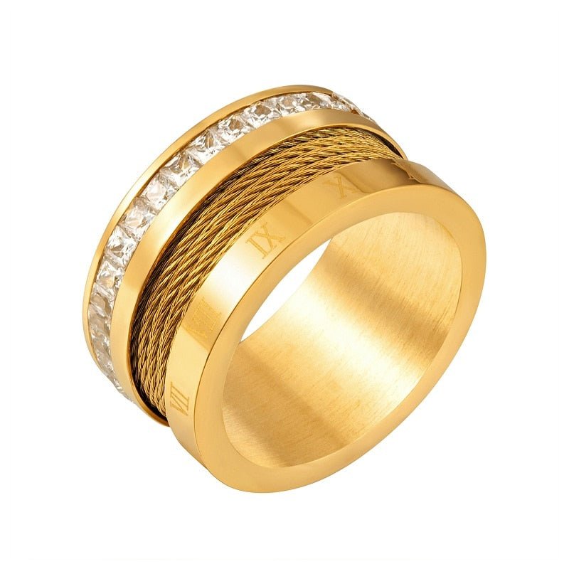 Arame & Cristais Ring — 18k Gold