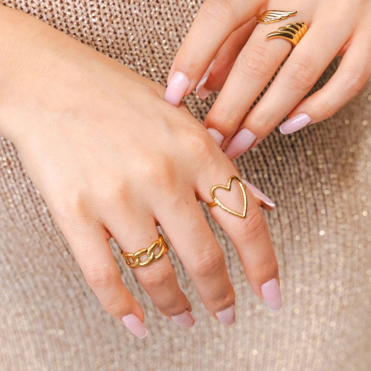 Asas Liberdade Adjustable Ring — 18k Gold