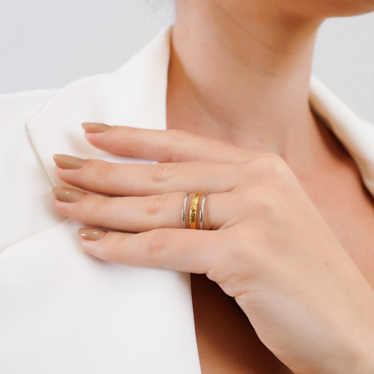 Aura Adjustable Ring — Mixed Gold & Silver