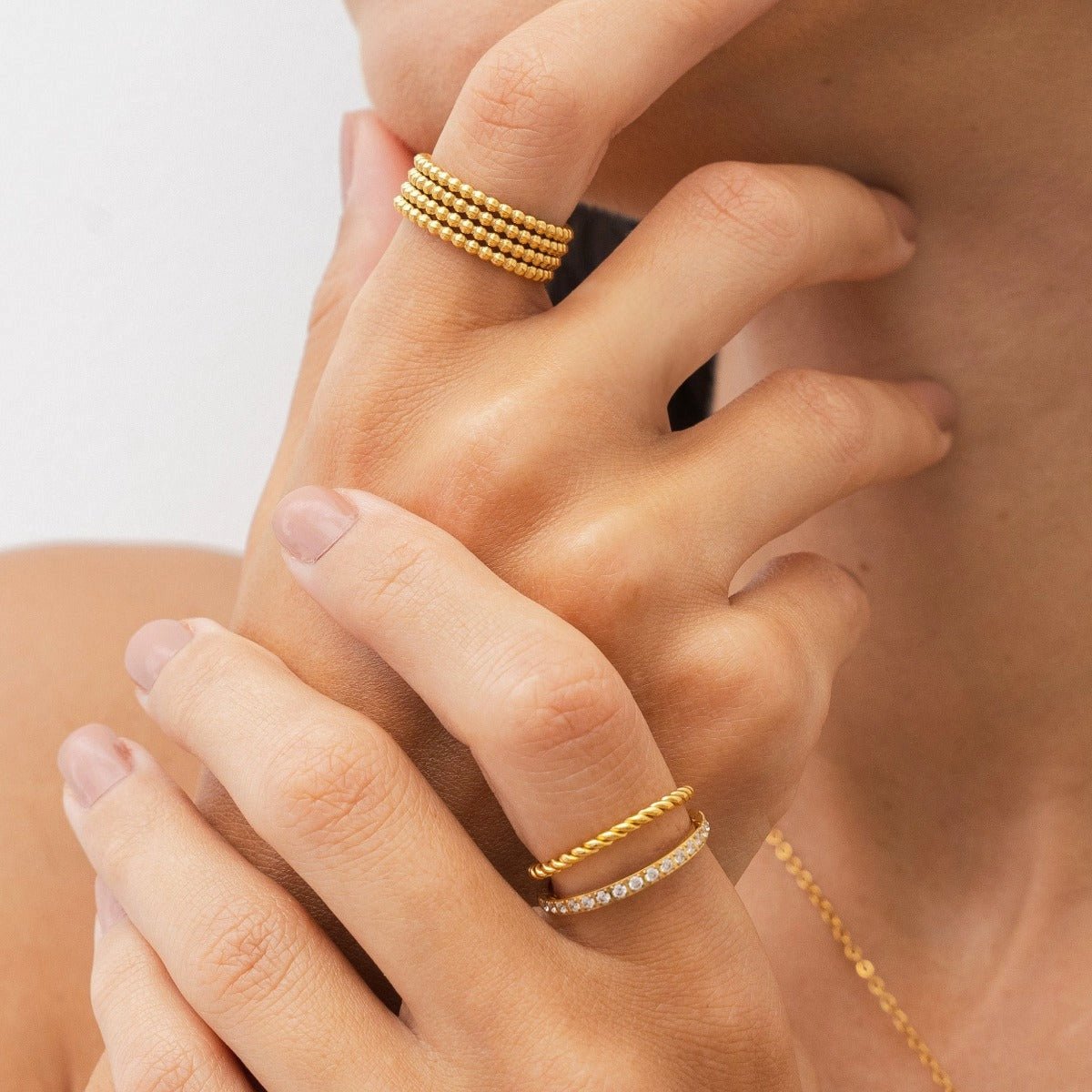 Aurora Crystal Ring — 18k Gold