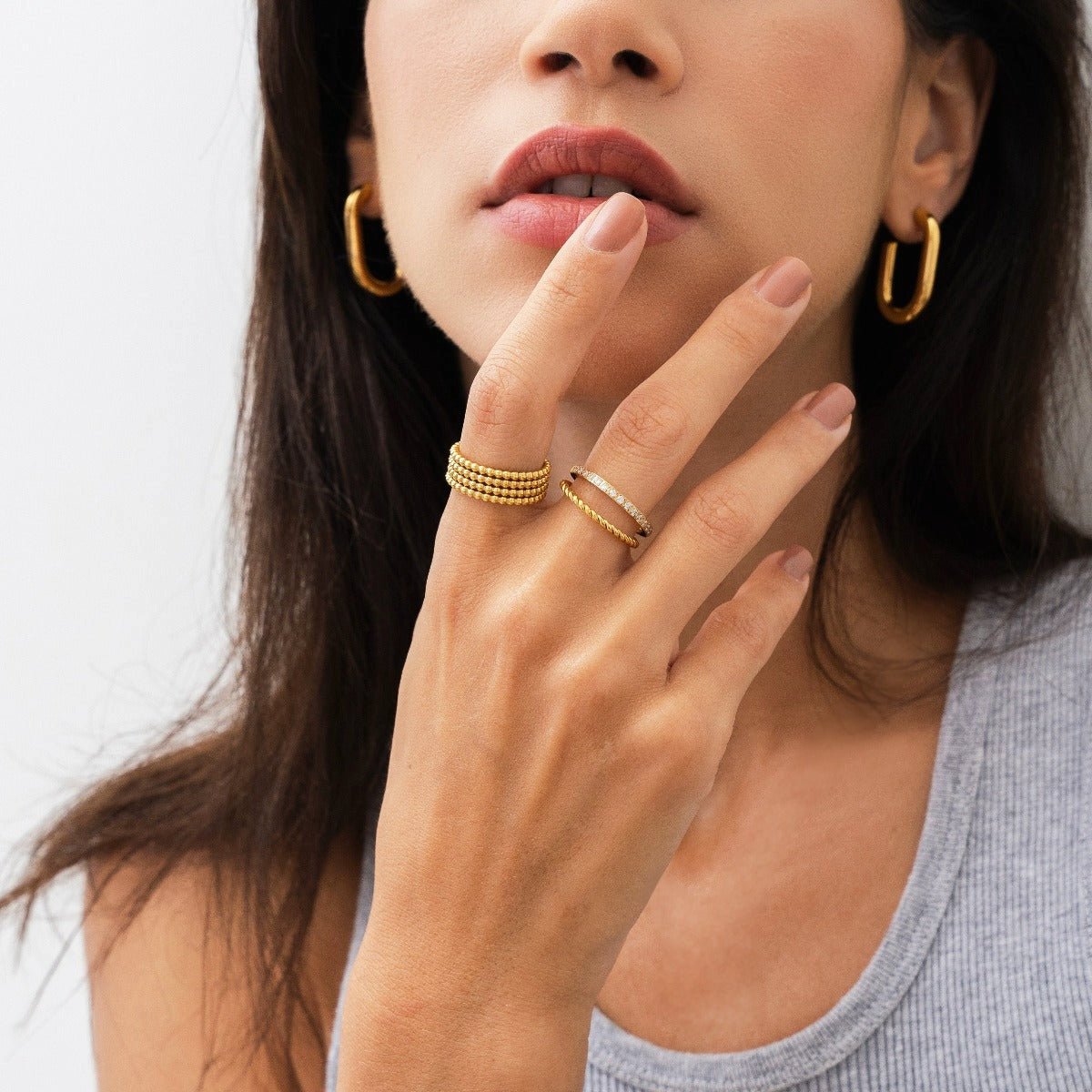 Aurora Crystal Ring — 18k Gold