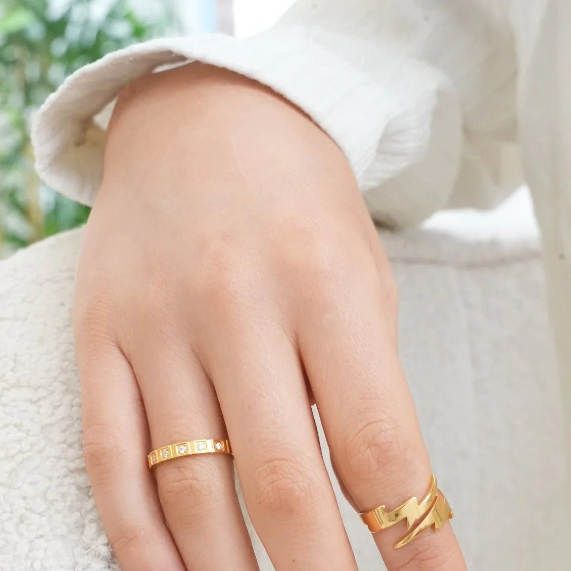 Blocos Stone Ring — 18k Gold