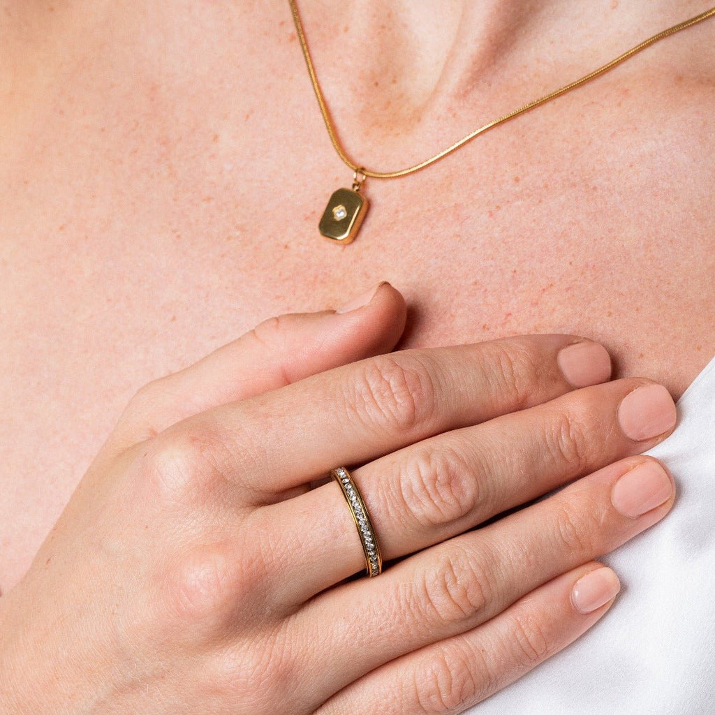 Sparkling Rotativo Ring — 18k Gold