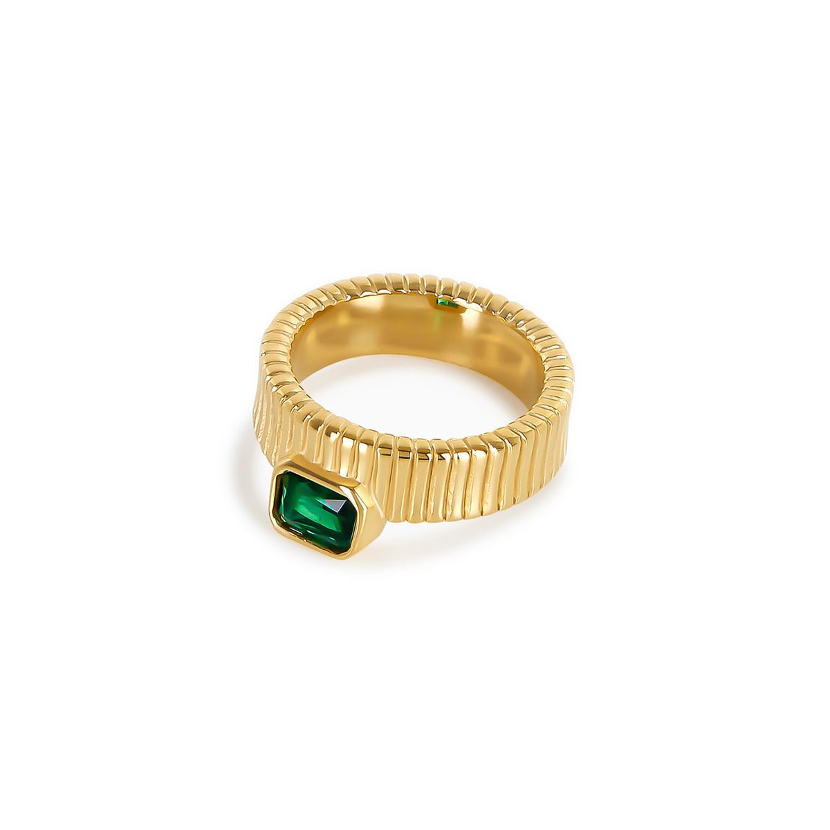 Capri Emerald Ring — 18k Gold