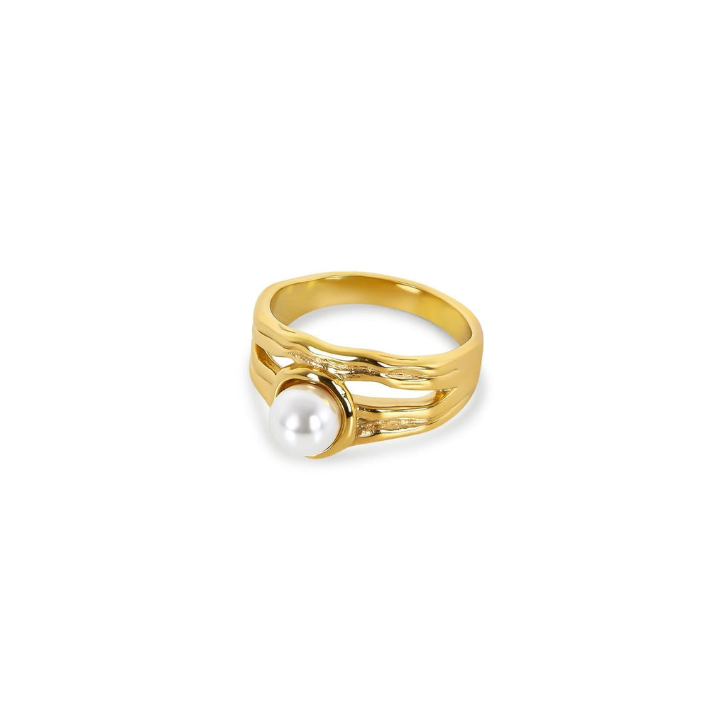 Catalina Pearl Solitaire Ring — 18k Gold