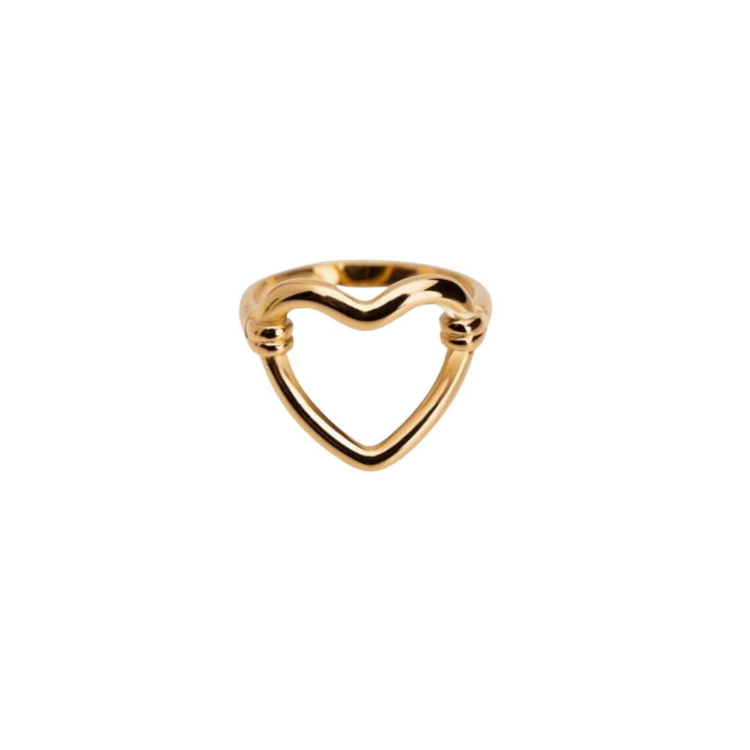 Heart Open Ring — 18k Gold