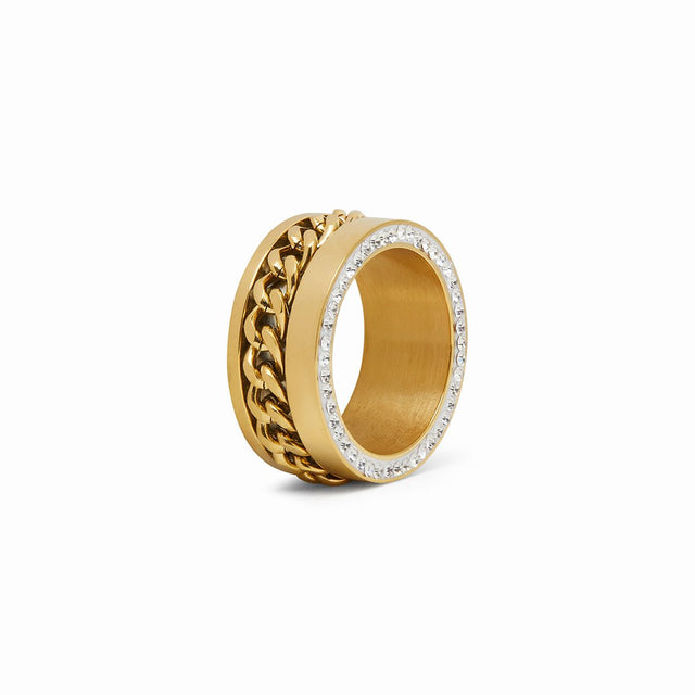 Link Crystal Ring — 18k Gold