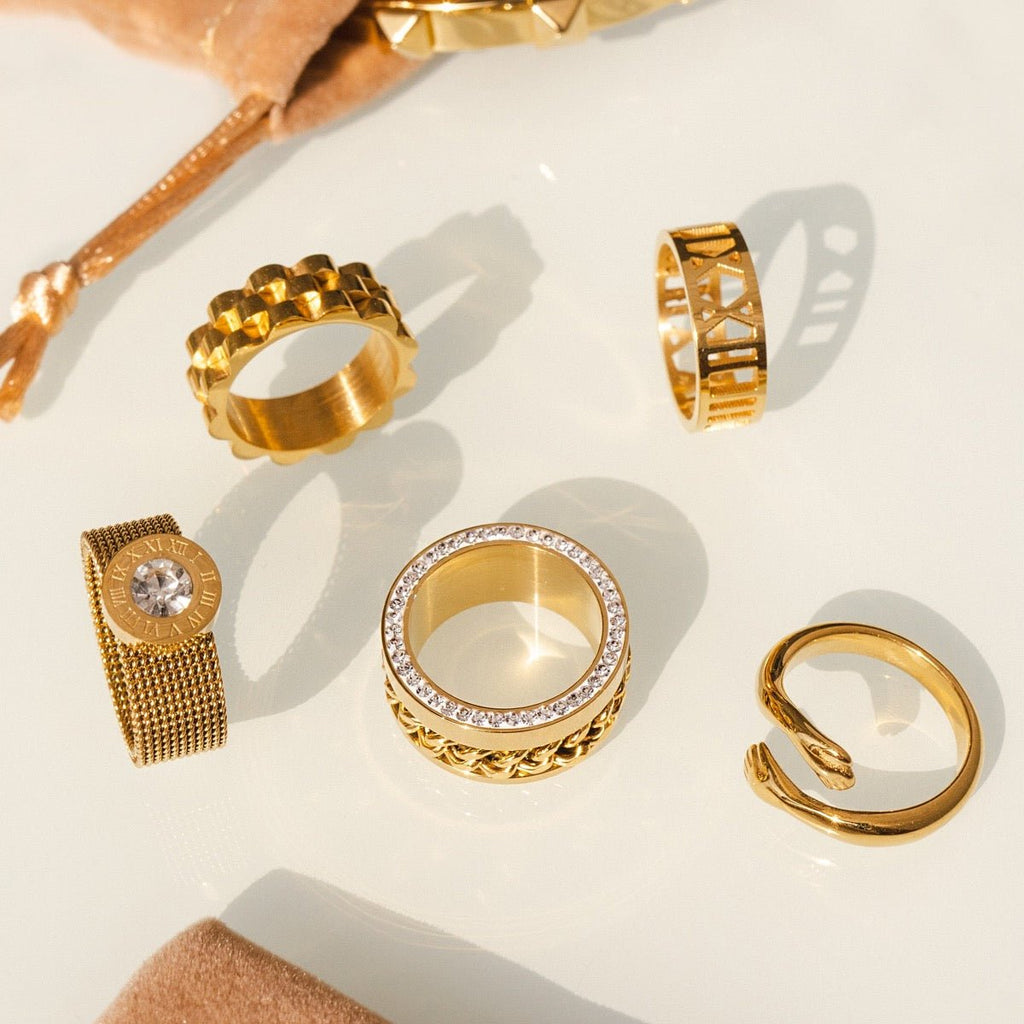 Link Crystal Ring — 18k Gold