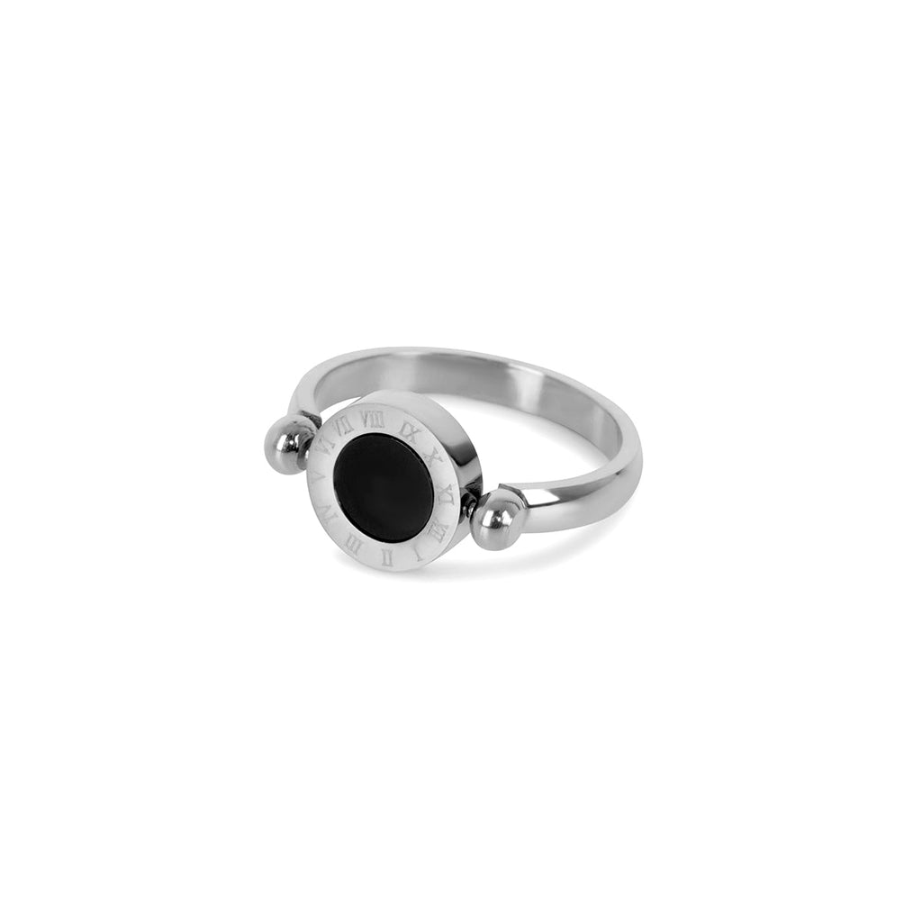Spinner Numeral Roman Ring — Silver