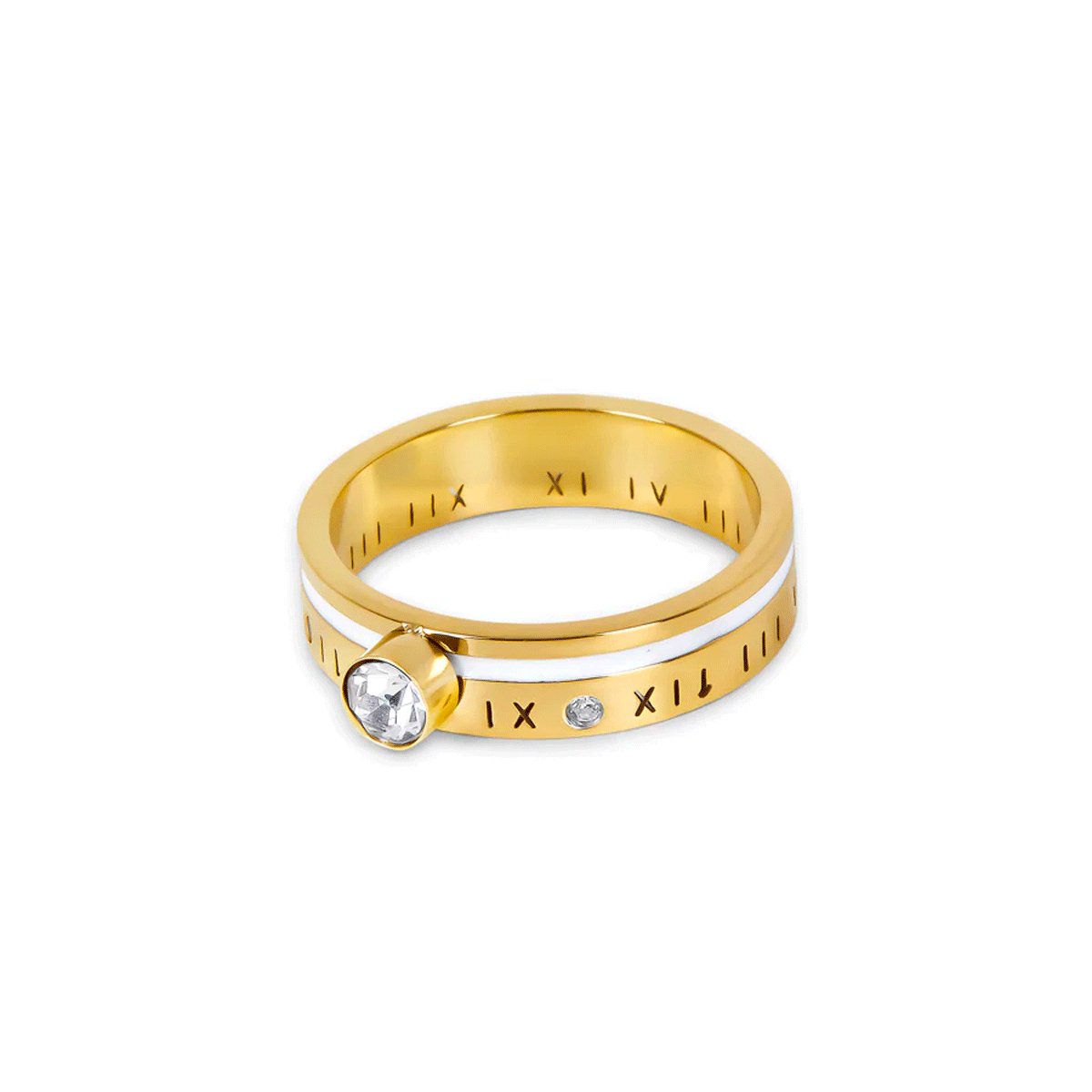 Rainha Stone Cristal Ring — 18k Gold