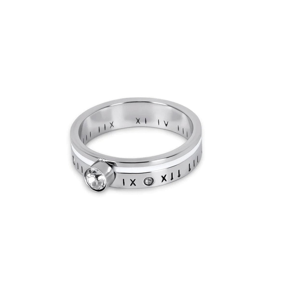 Rainha Stone Cristal Ring — Silver