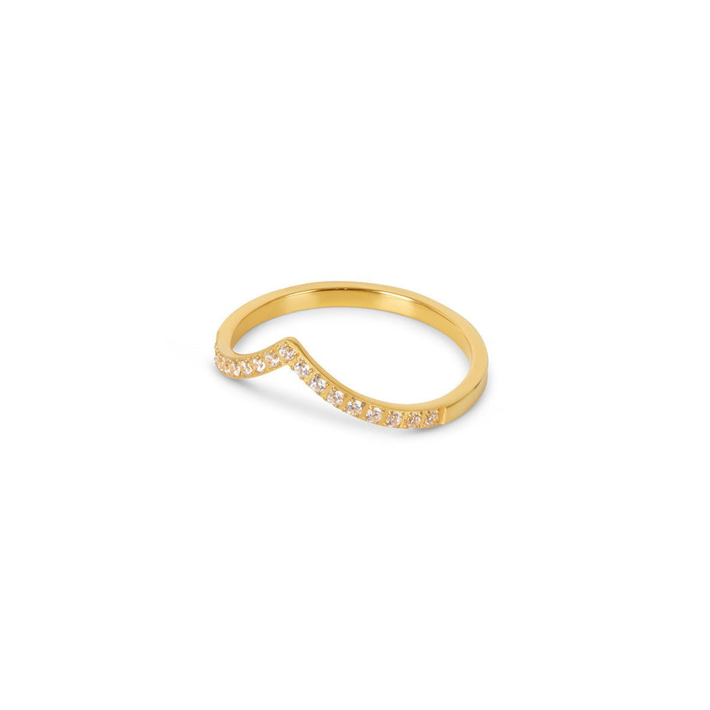 Trinity Crystal Ring — 18k Gold