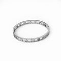Numeral Roman Bangle — Silver
