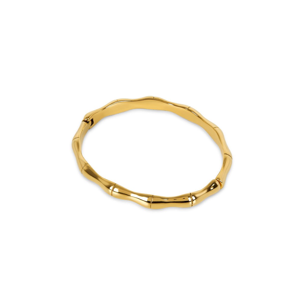 Bamboo Bangle — 18k Gold