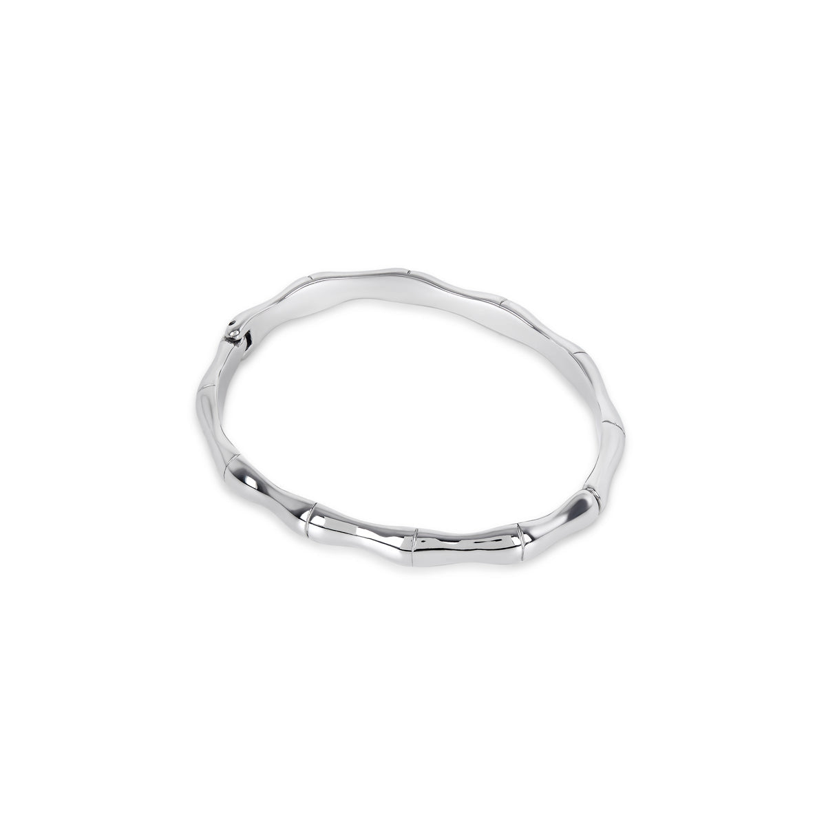 Bamboo Bangle — Silver