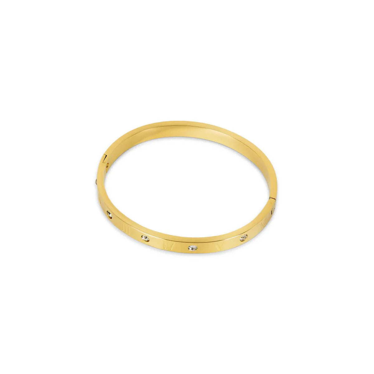 Classic Roman Bangle — 18k Gold