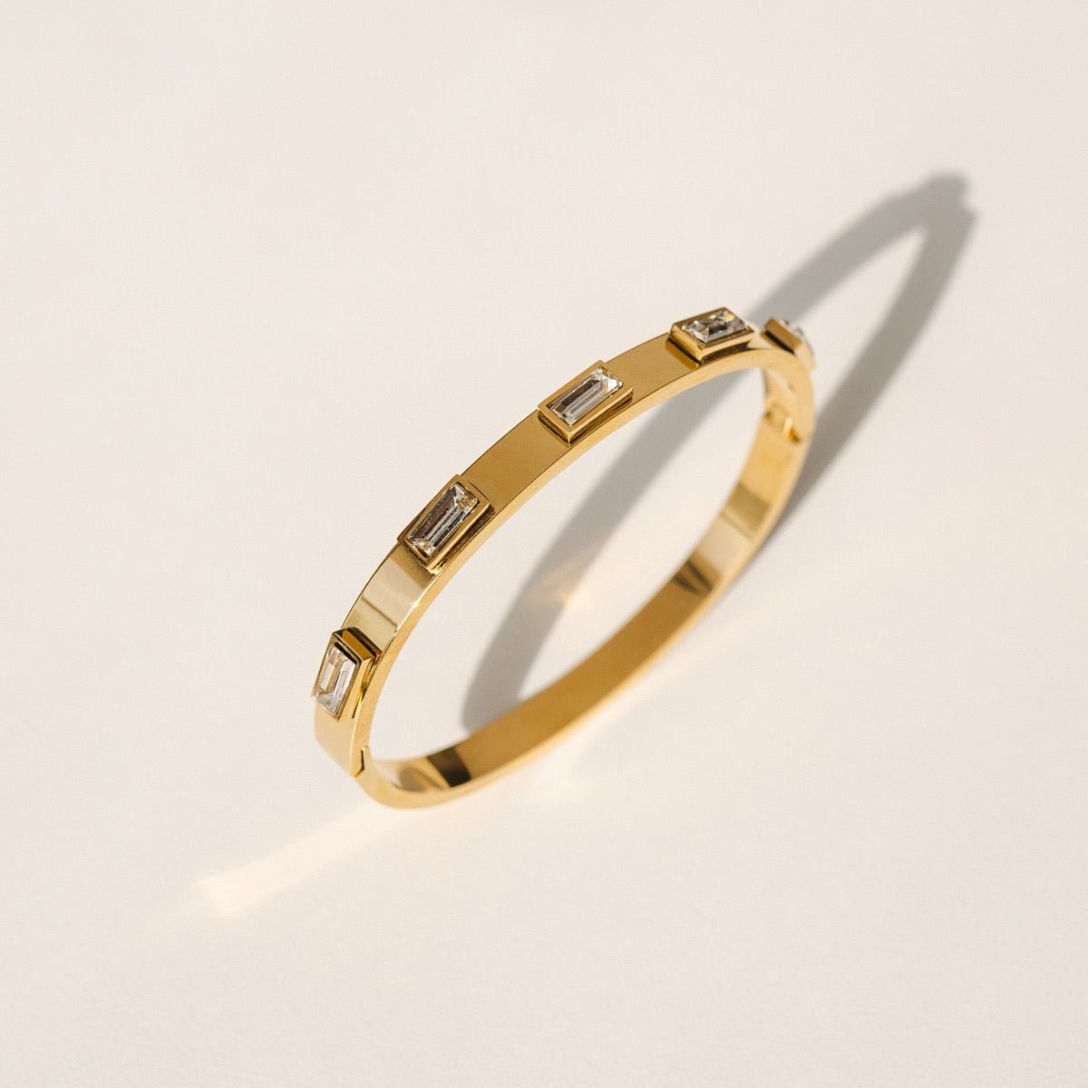 Marquise Crystal Bangle — 18k Gold
