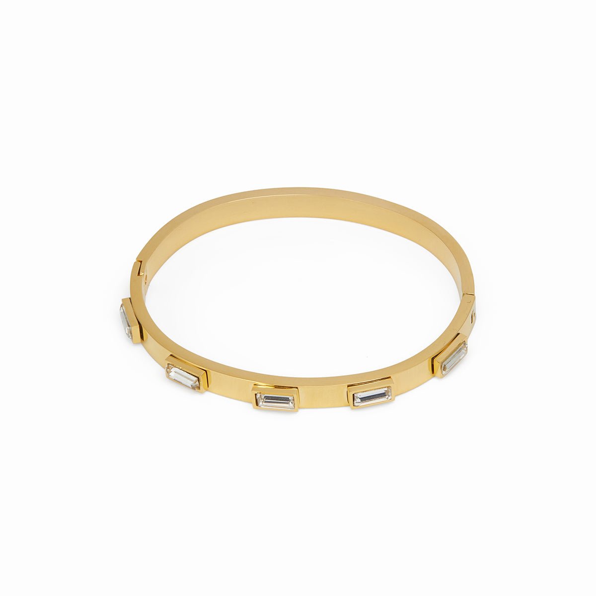 Marquise Crystal Bangle — 18k Gold