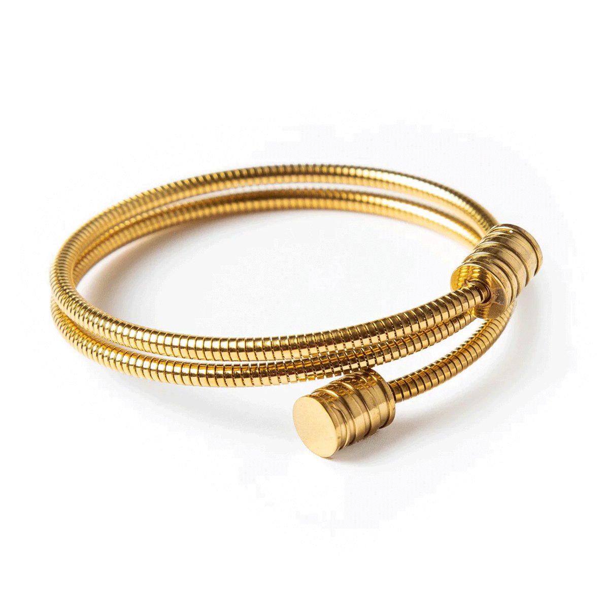 Spiral Triple Bangle — 18k Gold